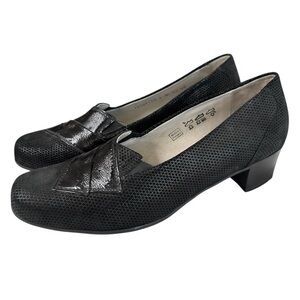 Waldlaufer Black Pumps Comfort Block Heels Women's Shoe Size UK 6.5 US 9 - 9.5